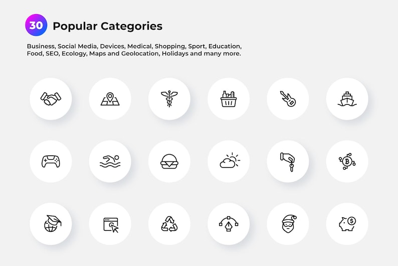 1500 Icons Pack. Canva Editable Icons. Icons Bundle. SVG Bundle Outline Icons. Icons PPT. Commercial use. Black and white SVG. Clipart svg. image 3