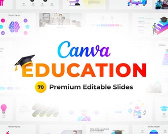 Canva Education Presentation Template | 70 Editable Slides (Digital Download)