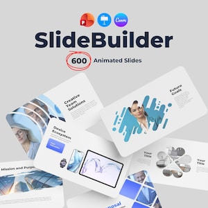 600 Animated Infographic Slides, Business Pitch Deck Template (PowerPoint, Keynote, Canva)
