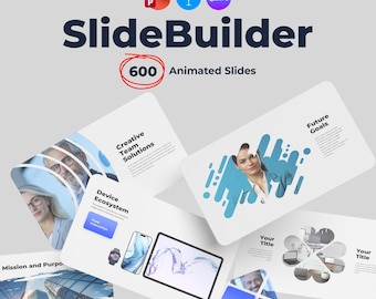 600 Animated Slides Bundle, PowerPoint Infographics Template, Pitch Deck, Business Presentation, Canva Editable, and Keynote Pack
