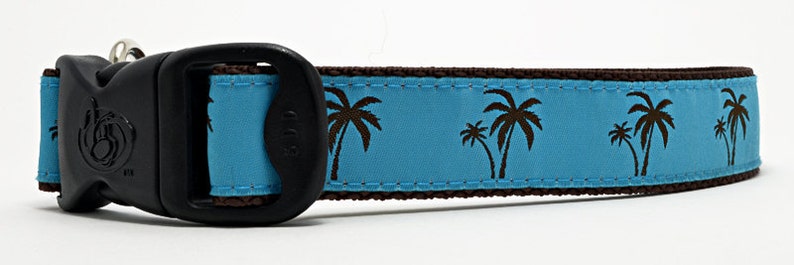Palm Trees Florida Palm Beach Preppy Ribbon Sommar Exklusiva Hundhalsband bild 2