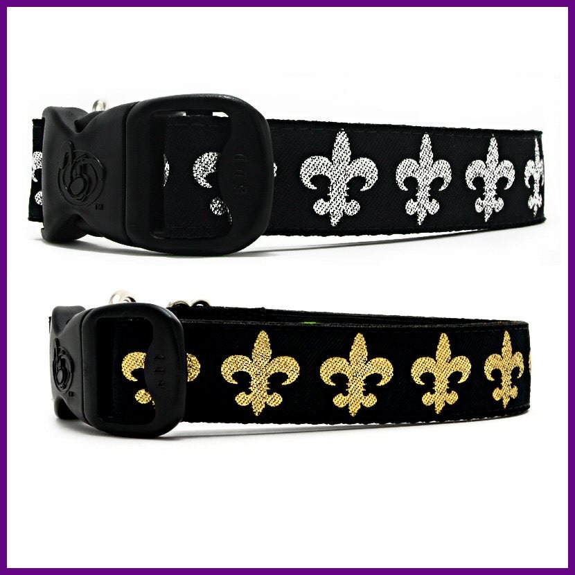 Fleur De Lis Dog Collars Pink Fleur De Lis Dog Collar NOLA Etsy