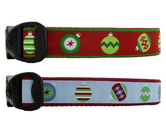 Christmas Dog Collars Festive Collars Christmas Ornament Dog Collars Holiday Dog Collar Retro Ornaments Dog Collars for Medium Large XL Dogs