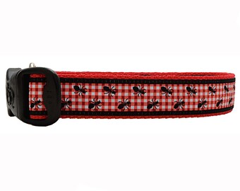 3 Dirty Dawgz Summer Picnic Ants Barbecue BBQ Cute Adorable Spring Dog Collar for Medium Large and XLarge Dogs