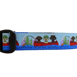 Labrador Retriever Dog Collars, Canoe Dog Collars,  Wilderness Dog Collars, Fishing Dog Collars, Labrador Dog Collars, Outdoor Dog Collars,