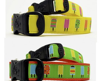 Glassglasshundhalsband Sommarhundhalsband med glassglass Hundhalsband med isglass Hundhalsband för sommaren