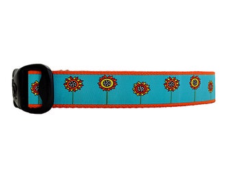 Sunflower Dog Collars, Fall Dog Collars, Autumn Dog Collars, Acorn Dog Collars, Fall Leaves Dog Collars