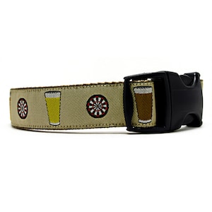 3 schmutzige Dawgz verstellbar 1&quot; Alkohol Brauerei Bar Manly Darts und Pints Bier Hundehalsbänder für mittlere große und X-large Hunde