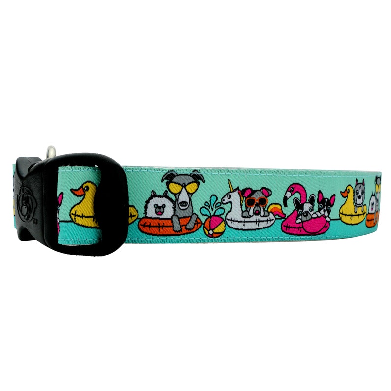 Hundhalsband med flamingomotiv Hundhalsband med enhörning Sommarhundhalsband Hundhalsband med bostonterrier Hundhalsband Bulldogg Hundhalsband Whippet hundhalsband Ankhundhalsband bild 1