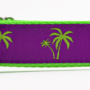 Palm Trees Florida Palm Beach Preppy Ribbon Sommar Exklusiva Hundhalsband bild 3
