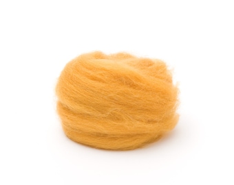 Butterscotch Wool Roving - 1 oz. NZ Corriedale