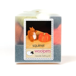 Squirrel Needle Felting Kit + 4x4 Foam Pad