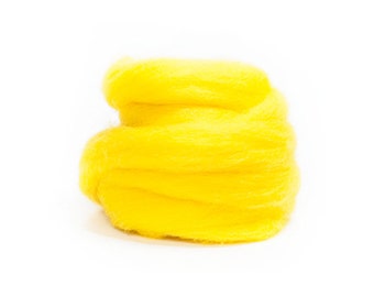 Yellow Wool Roving - 1 oz. NZ Corriedale