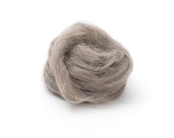 Gray Wool Roving  - 1 oz. NZ Corriedale