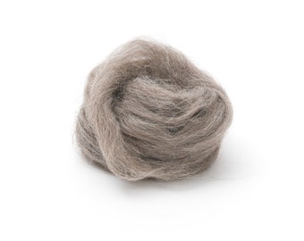 Natural Gray Wool Roving - 1 oz. NZ Corriedale