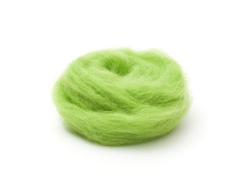 Lime Wool Roving - 1 oz. NZ Corriedale