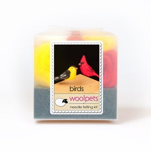 Birds Needle Felting Kit + 4x4 Foam Pad