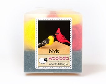 Birds Needle Felting Kit + 4x4 Foam Pad