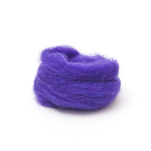Purple Wool Roving  - 1 oz. NZ Corriedale