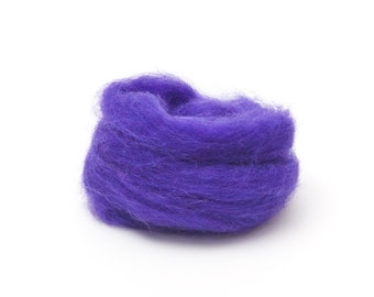 Purple Wool Roving  - 1 oz. NZ Corriedale