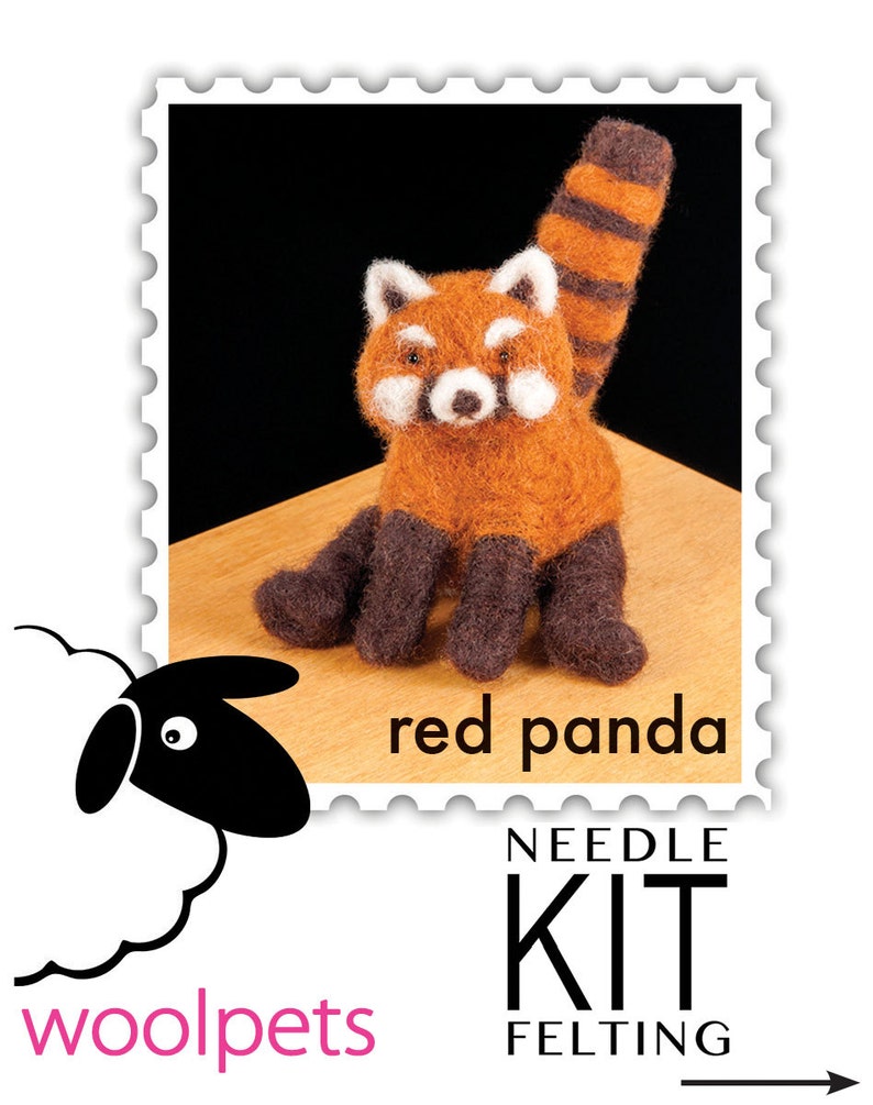 Red Panda Needle Felting Kit image 2