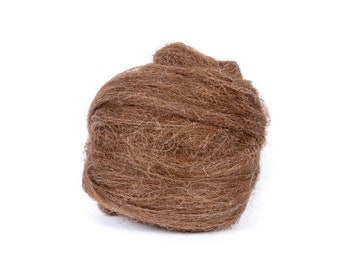 Natural Brown Wool Roving - 1 oz. Spanish Merino