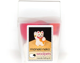 Maneki-Neko Needle Felting Kit