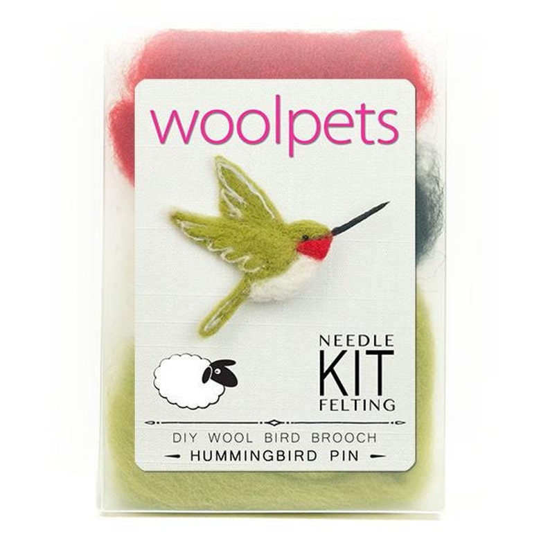 Hummingbird Pin Needle Felting Kit Etsy