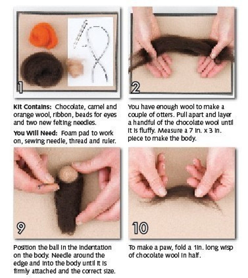 Sea Otter Needle Felting Kit image 4