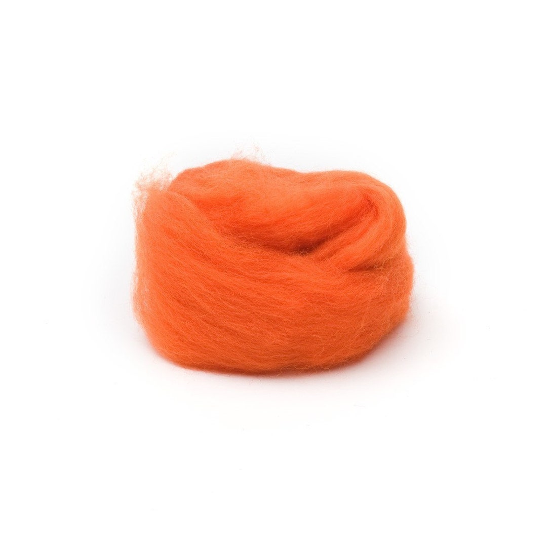 Orange Wool Roving for Felting 1 Oz. Corriedale Etsy