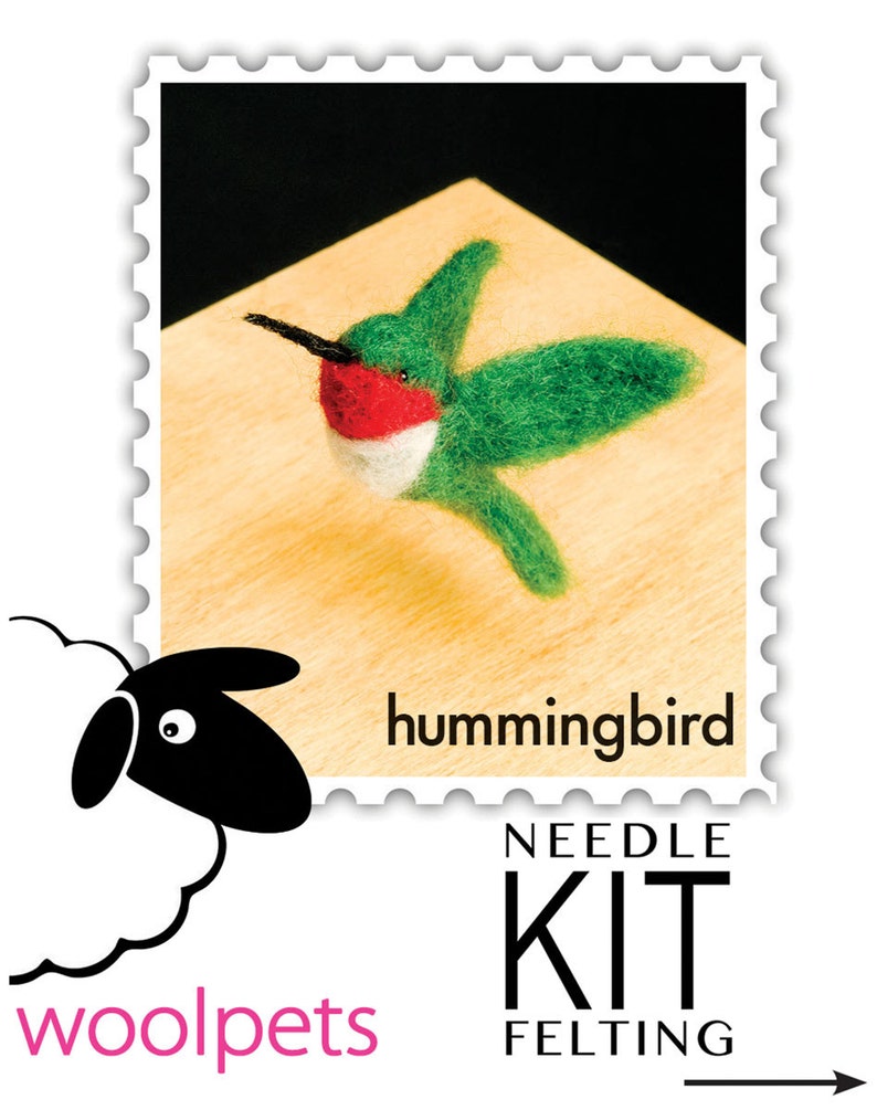 Hummingbird Needle Felting Kit Etsy