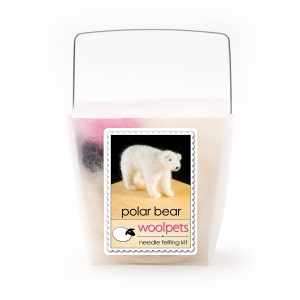 Polar Bear Needle Felting Kit