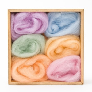 Spring Wool Roving Set NZ Corriedale image 1