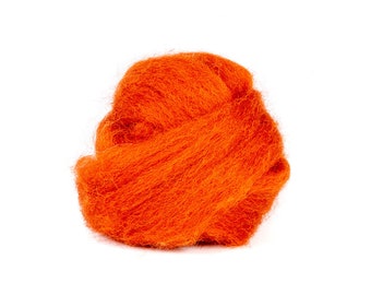 Rust Wool Roving - 1 oz. NZ Corriedale