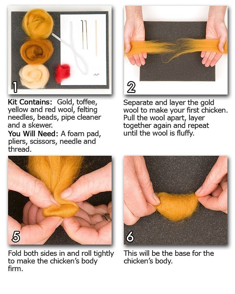 Chickens Needle Felting Kit image 4