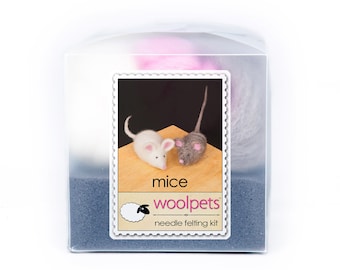 Mice Needle Felting Kit + 4x4 Foam Pad