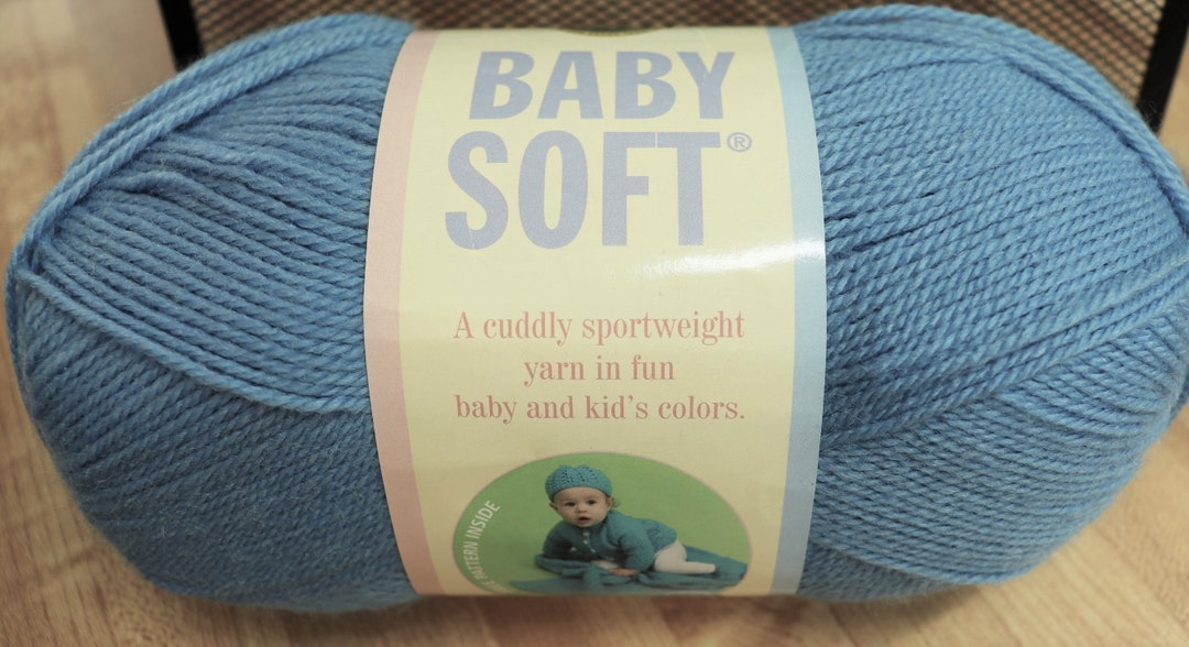 Lion Brand Baby Soft Sportweight Yarn Bluebell 5 Oz Ball Aprox Etsy