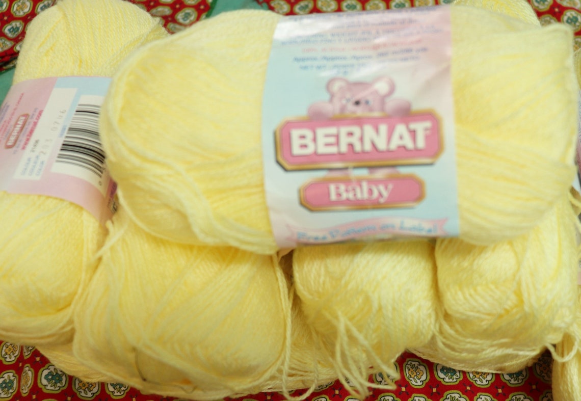 Bernat Softee Baby Yellow yarn 1.75 oz ball Etsy