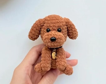 Poodle Dog Crochet PDF Pattern - Cute Dog Amigurumi Bag Charm - How to Crochet Poodle Tutorial - Mini Dog Keychain - Cute Animal Pattern