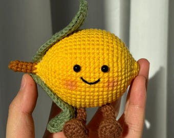 Crochet Lemon PDF Pattern, Lemon Amigurumi Crochet Pattern, Crochet Fruit Pattern, Handmade Lemon Pattern, Cute Gift for Her, PDF Pattern
