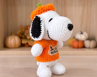 Pumpkin Dog Crochet PDF Pattern - How to Crochet Autumn Vibe Amigurumi - Pumpkin Animal Crochet Tutorial - Halloween Puppy Crochet
