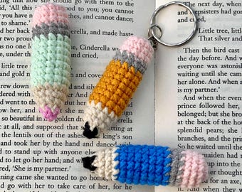 Pencil Crochet Pattern PDF - School Keychain & Ornament Tutorial, Cute Amigurumi School Supply, Teacher Gift Idea, Instant Digital Download