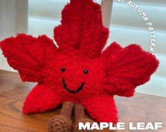 Fall Maple Leaf Crochet Pattern, Maple Leaf Crochet, Crochet Fall Decor, Amigurumi Crochet Patterning, Easy Crochet Autumn Pattern PDF