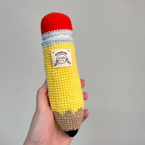 Crochet Pencil Case PDF Pattern - Pencil Zip Pouch Crochet Amigurumi - Back to School Organizer Crochet, School Supplies Organizer Amigurumi