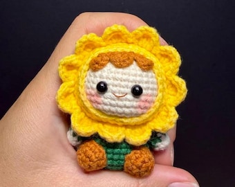 Sunflower Baby Crochet PDF Pattern - How to Crochet Fall Vibe Amigurumi Decor - Cute Doll Crochet Tutorial - Sunflower Doll Crochet