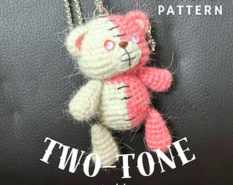 Mini Bear Keychain - Crochet Bear Keychain, Cute Bear Amigurumi