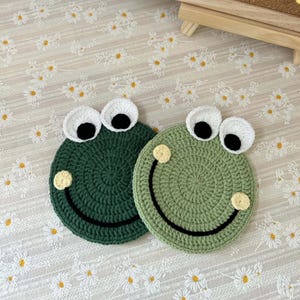 Frog Coaster Crochet PDF Pattern, Cute Animal Coaster Tutorial, Easy Crochet Frog Pattern, Handmade Drink Coaster, Gift Idea for Mom