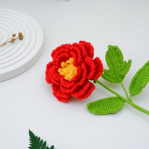 Crochet Flower Pattern PDF, Peony Flower Crochet Pattern, Handmade Peony Flower Bouquet, Floral Home Decor, Easy Crochet Flower Tutorial