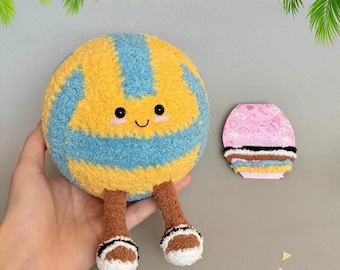 Cute Volleyball Crochet PDF Pattern - How to Crochet Ball Amigurumi Tutorial - Crochet Ball Pattern - Cute Crochet Amigurumi