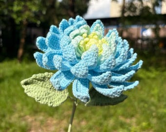 Crochet Flower Pattern PDF, Dahlia Flower Crochet Pattern, Handmade Dahlia Flower Bouquet, Floral Home Decor, Easy Crochet Flower Tutorial